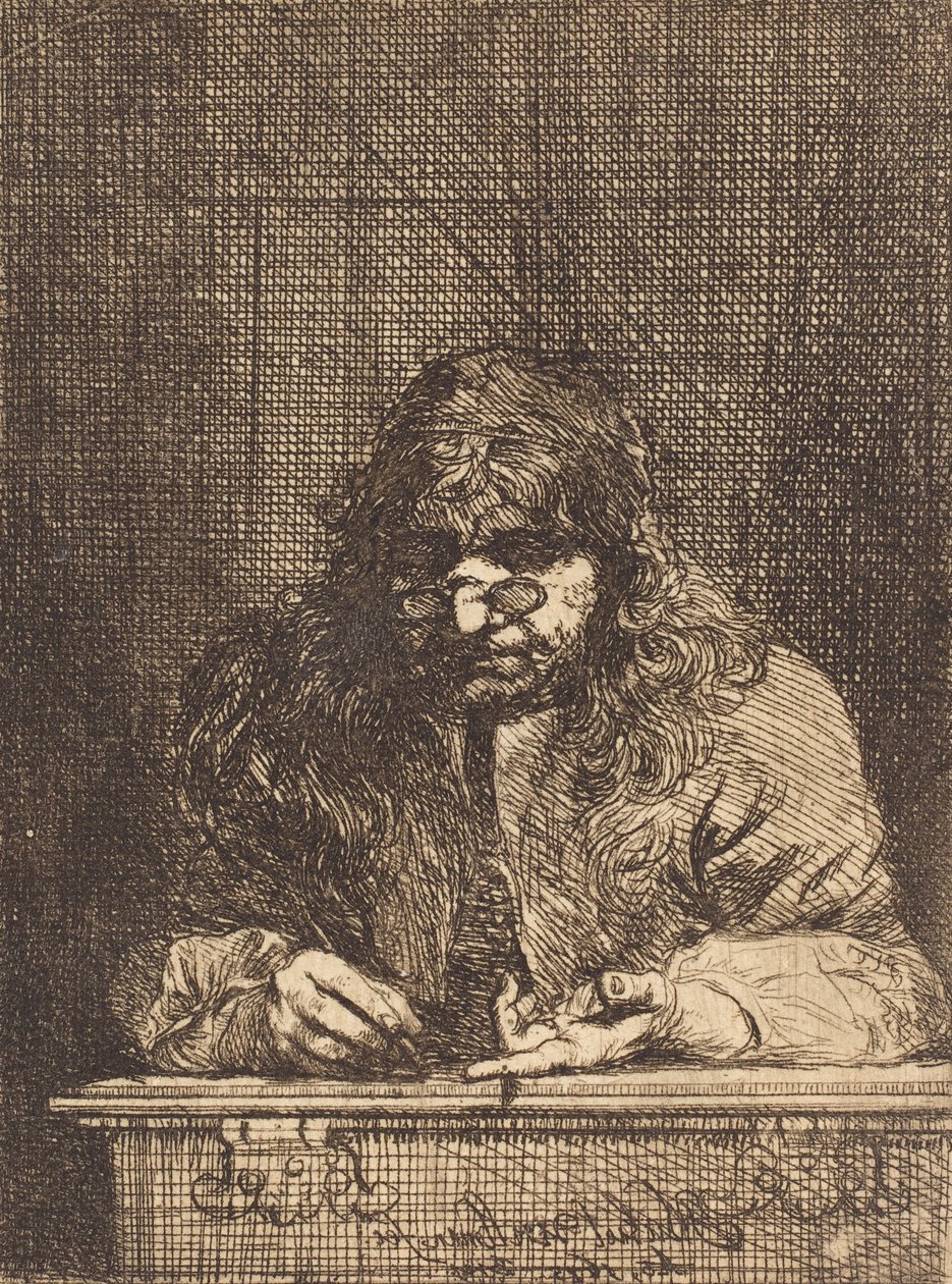Self-Portrait Drawing, 1675 by Michael Leopold Willmann