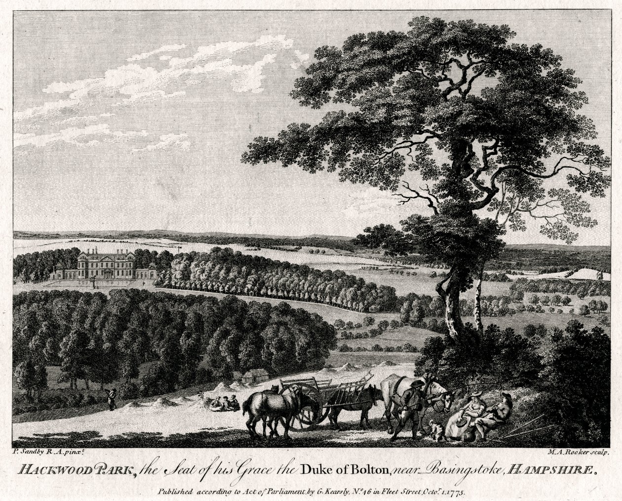 Hackwood Park, the Seat of His Grace the Duke of Bolton, near Basingstoke, Hampshire, 1775 by Michael Angelo Rooker