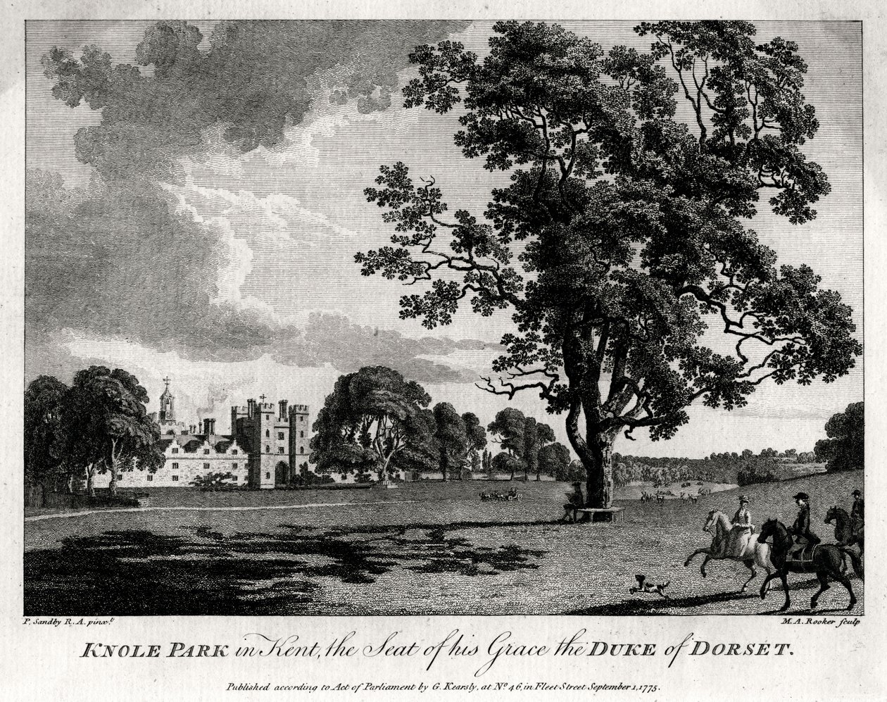 Knole Park in Kent, the Seat of His Grace the Duke of Dorset, 1775 by Michael Angelo Rooker