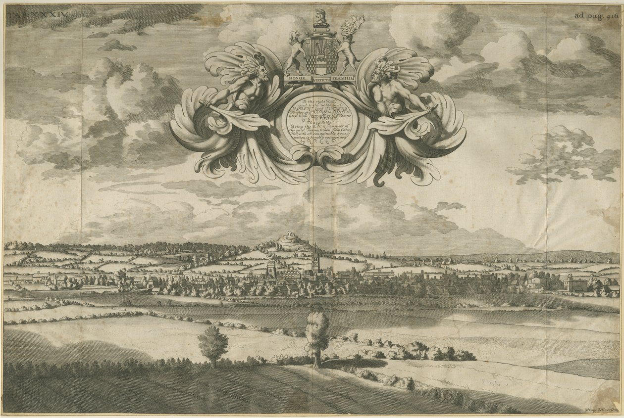 Stafford - East North East Prospect: Engraving by Michael Burghers