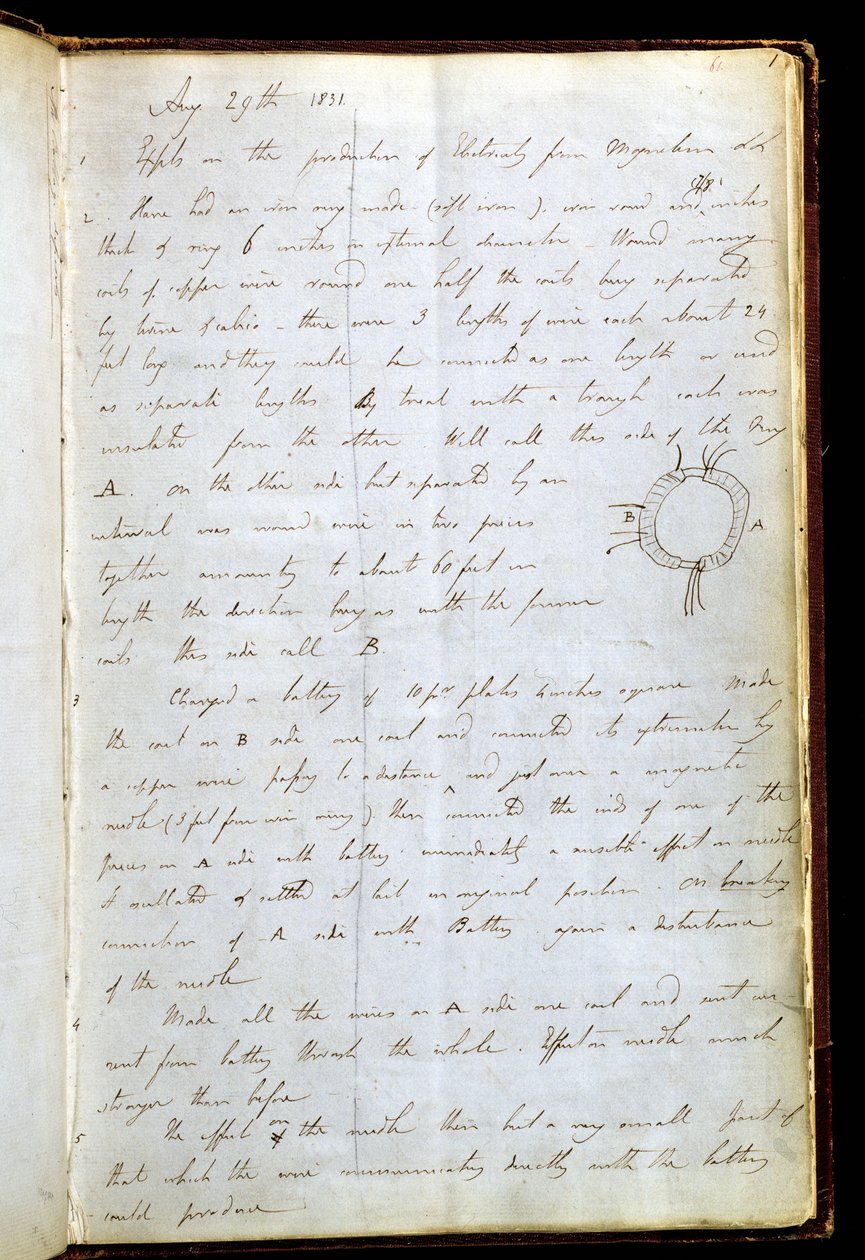 Page from Michael Faraday