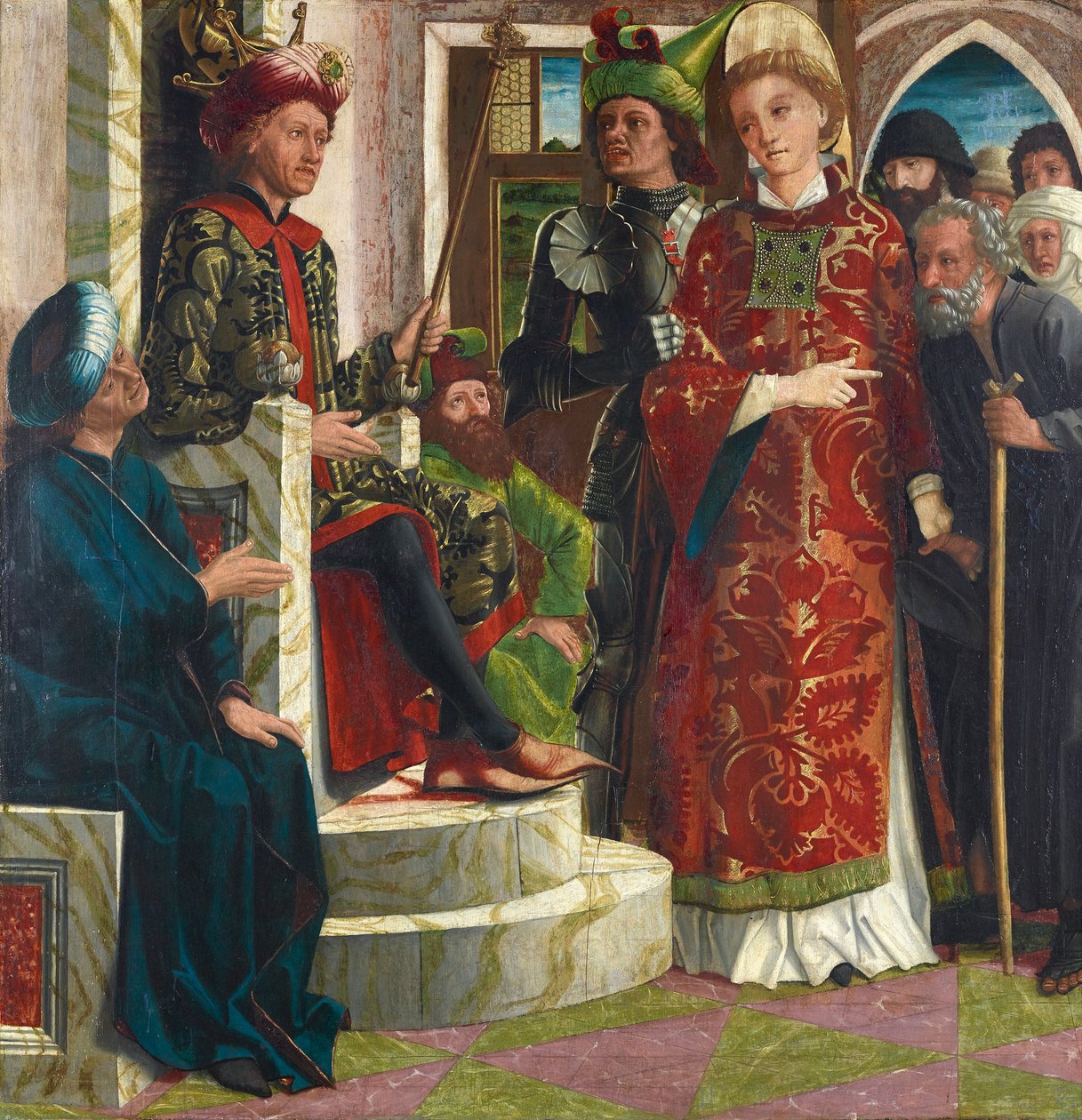 Saint Lawrence Before the Emperor by Michael Pacher