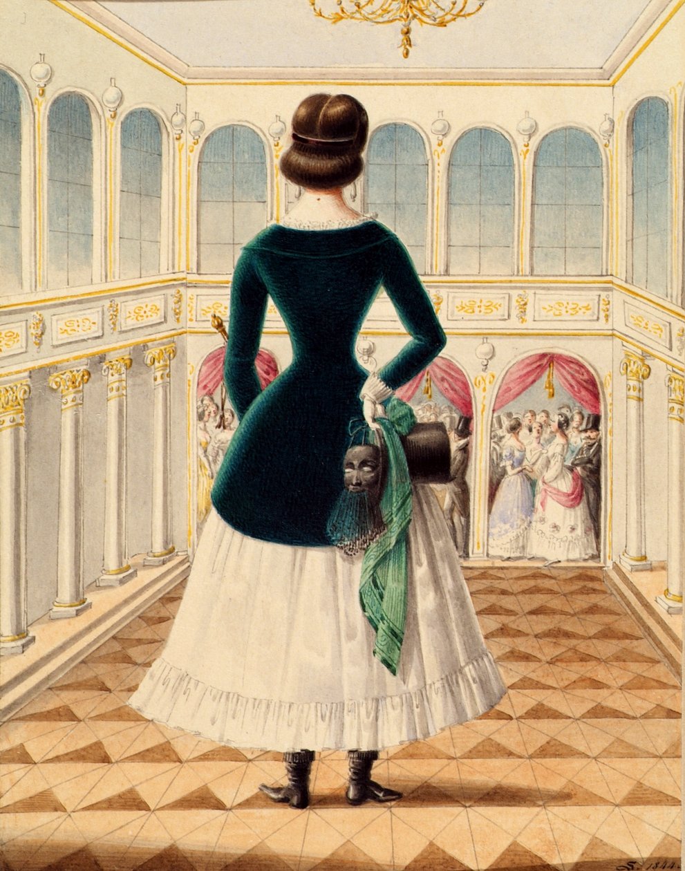 Masquerade Ball in the Dance Hall of Café Sperl by Michael Stohl
