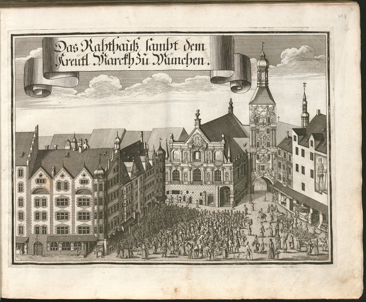 The Town Hall and the Market in Munich by Michael Wening