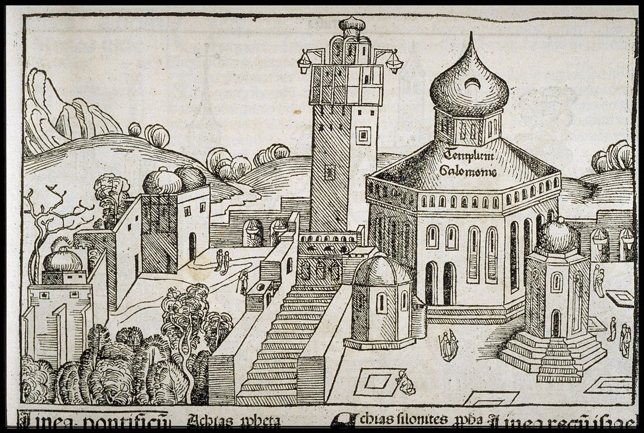 Templum Salomonie from the Schedels Chronicle of the World by Michael Wolgemut