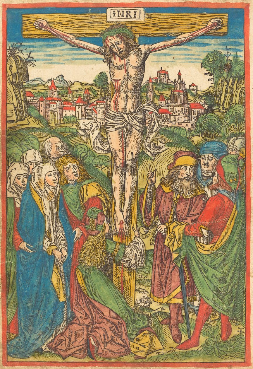 The Crucifixion with Saint Mary Magdalene by Michael Wolgemut
