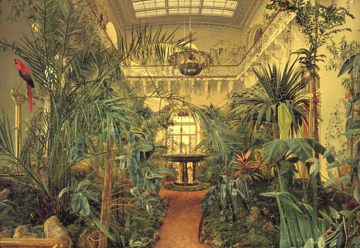 Winter Garden in the Winter Palace, St. Petersburg by Michail Ivanovich Antonov