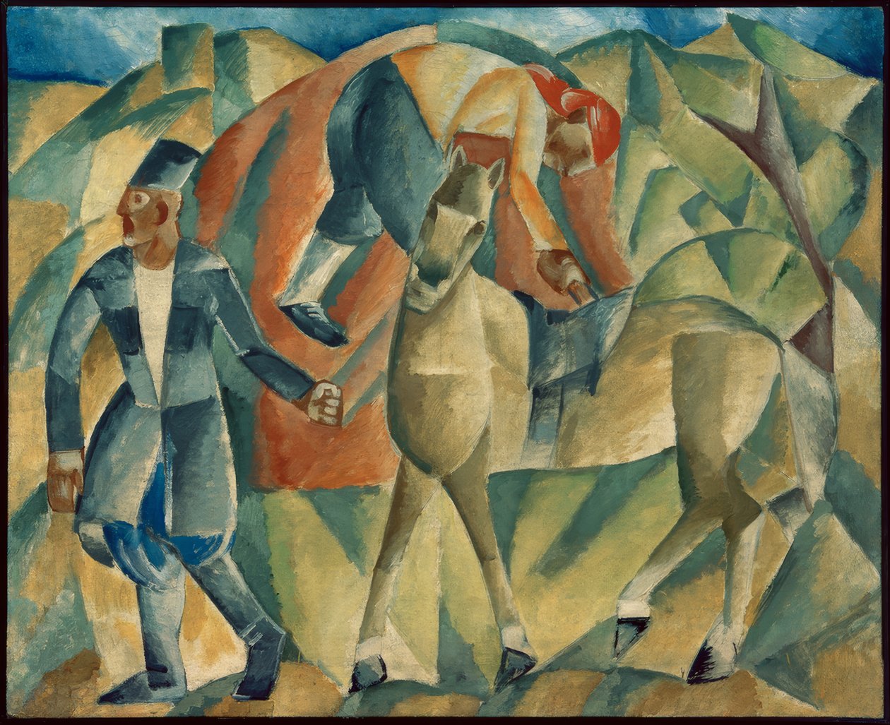 Man with Horse by Michail Wassiljewitsch le Dantju