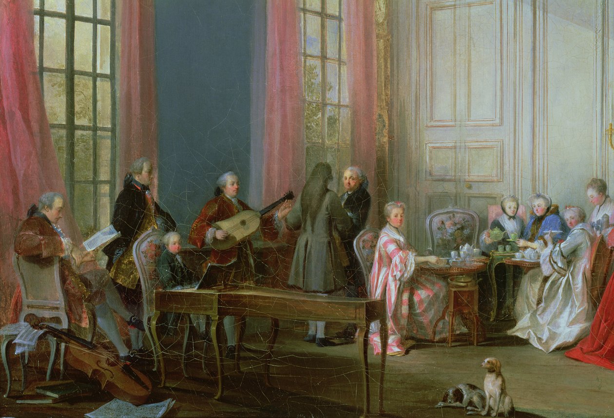 The Young Mozart at the Clavichord (detail) by Michel Barthelemy Ollivier or Olivier