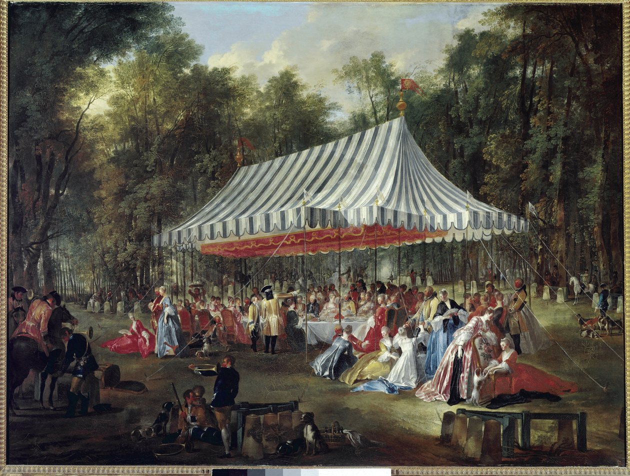 Banquet in the Park by Michel Barthelemy Ollivier or Olivier
