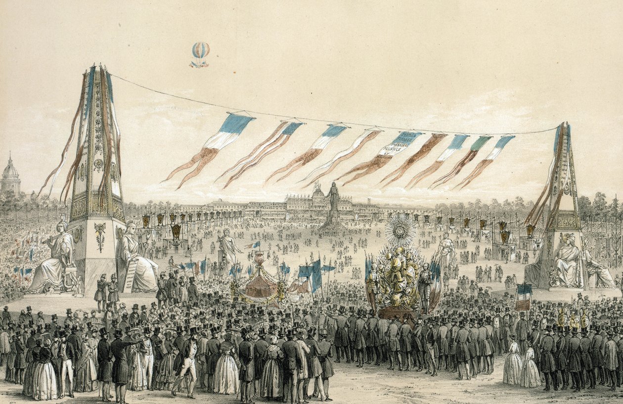 Fete de la Concorde, Paris by Michel C. and Gaildrau Jules (1816 98) Fichot