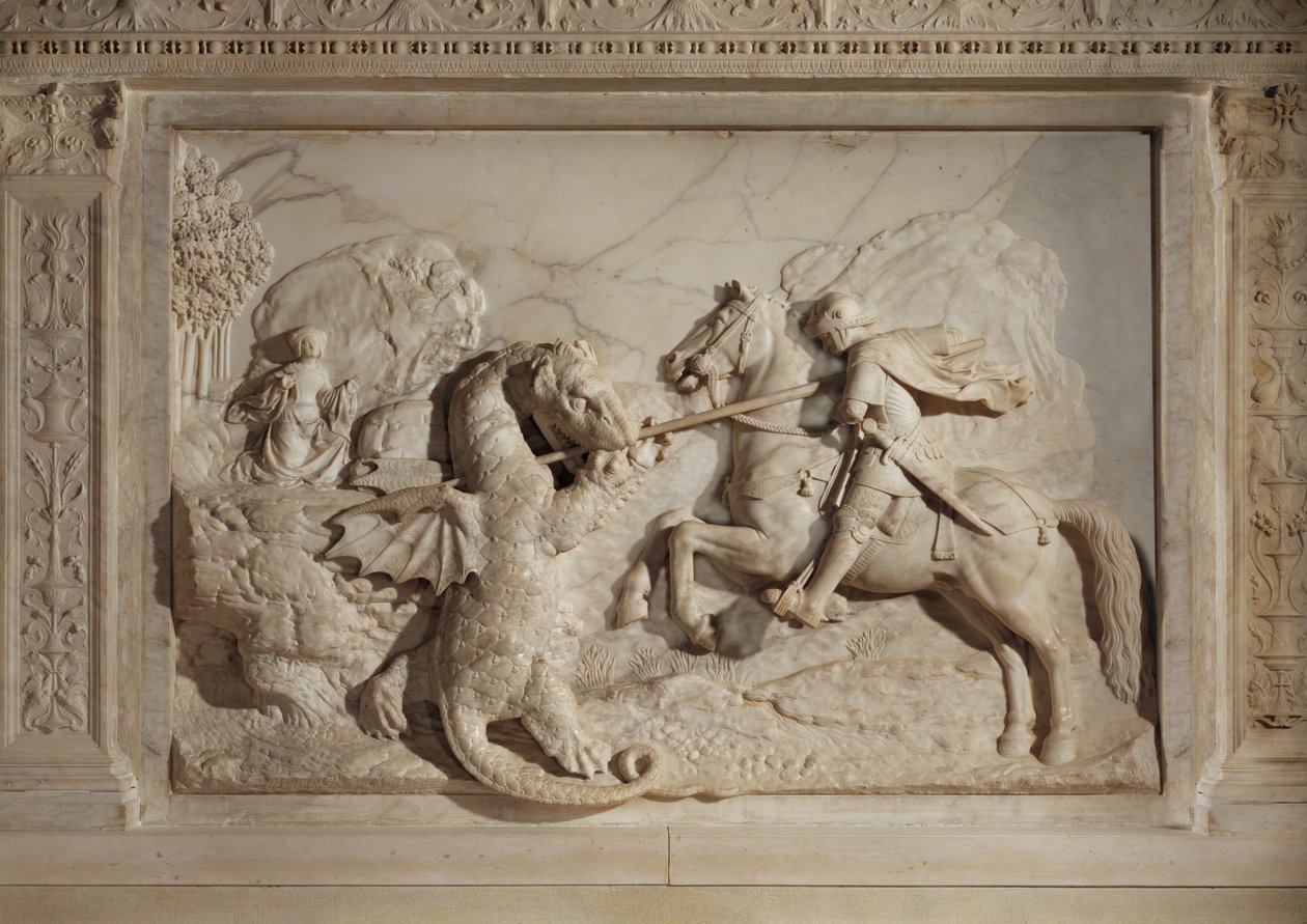Saint George Fighting the Dragon by Michel Colombe