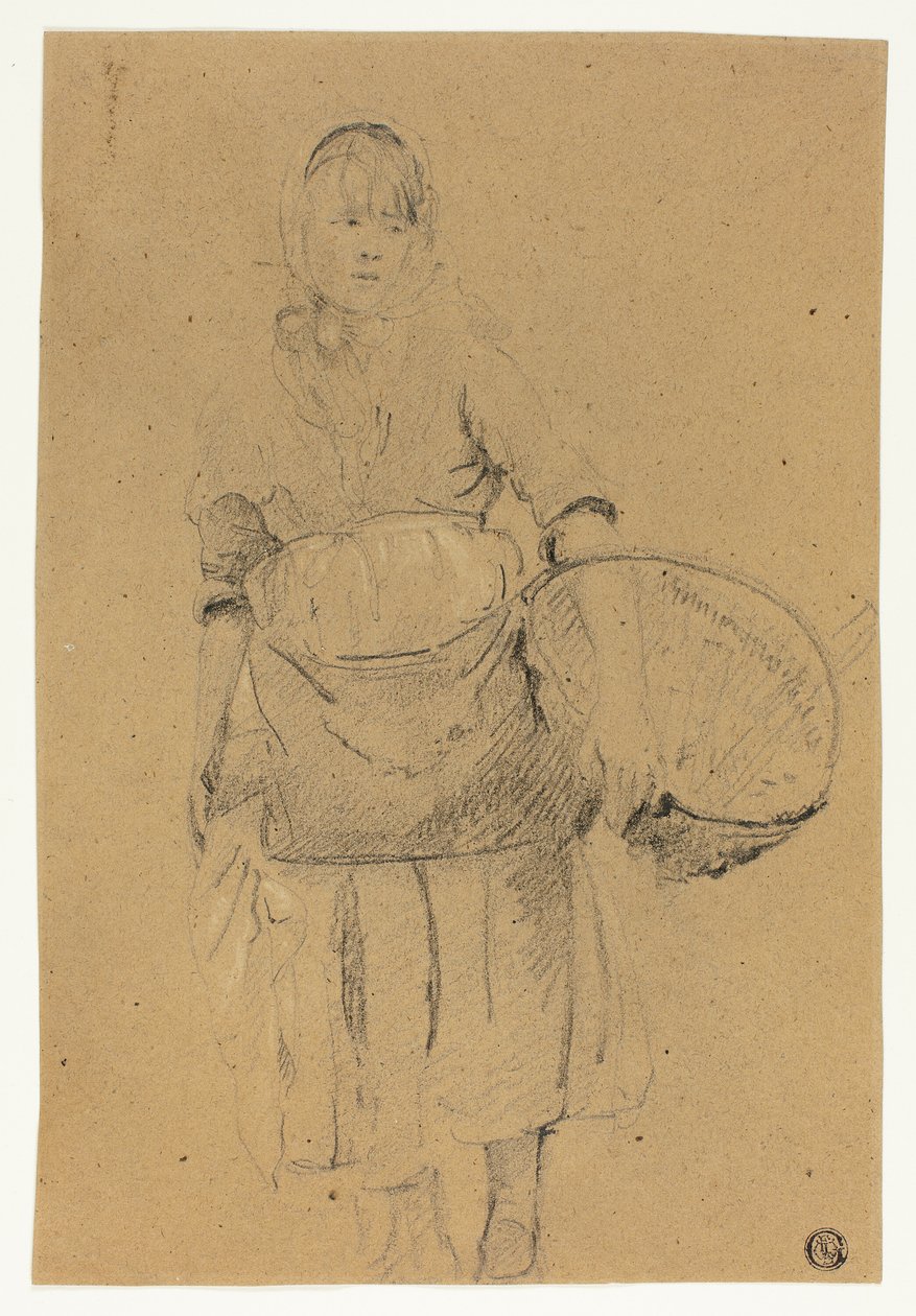 Fisher Girl with Basket by Michel Francois Dandre Bardon
