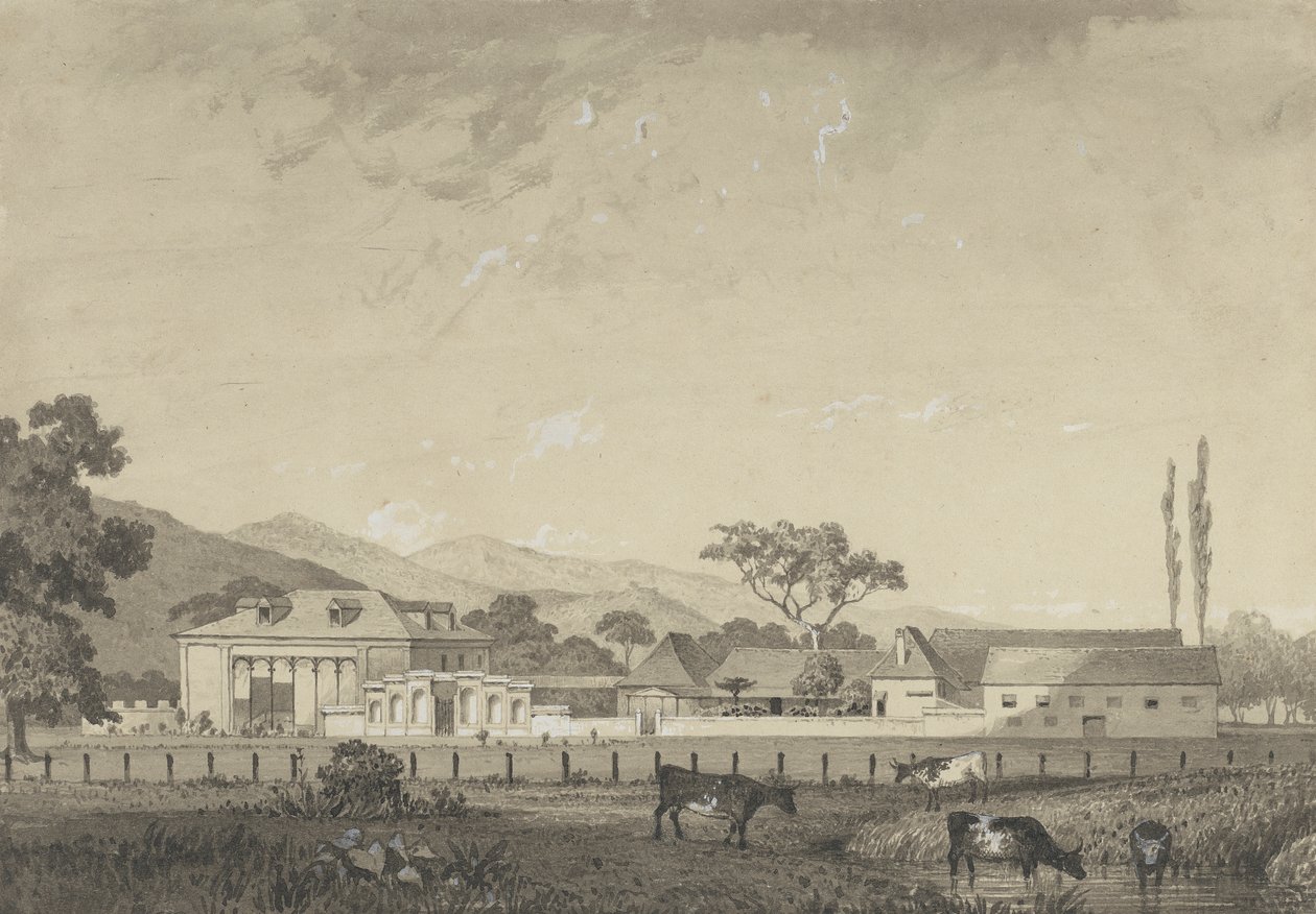 Residence at Orange Grove Estate, Tacarigua by Michel Jean Cazabon