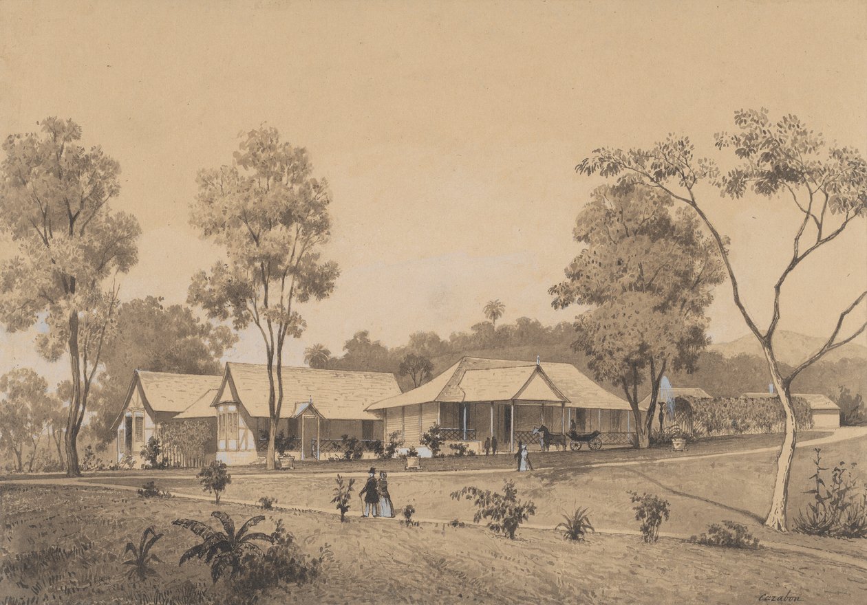 The Cottage, Residence of the Governor by Michel Jean Cazabon