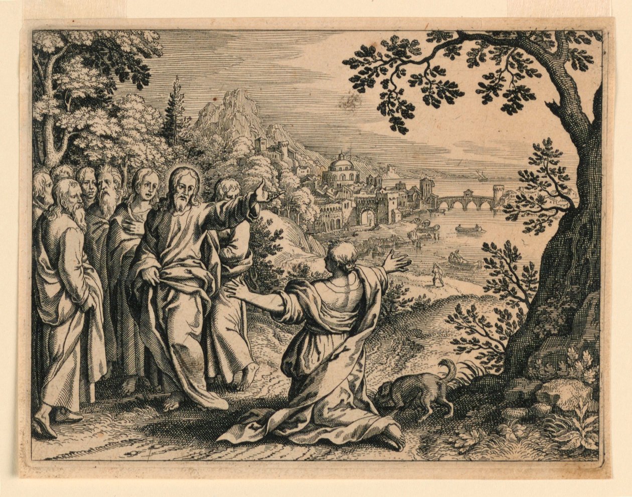 Christ Healing Daughter of Woman of Canaan by Michel Lasne