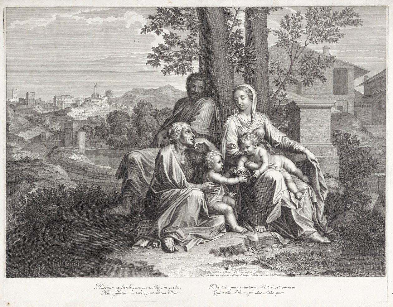 Holy Family with Elizabeth and John the Baptist by Michel Natalis