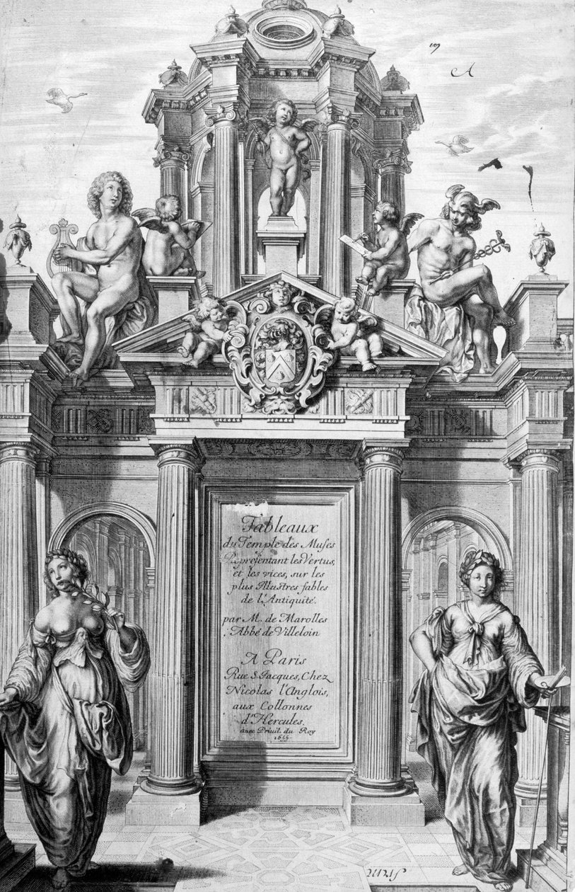 Frontispiece of Tableaux du Temple des Muses, 1655 by Michel de Marolles