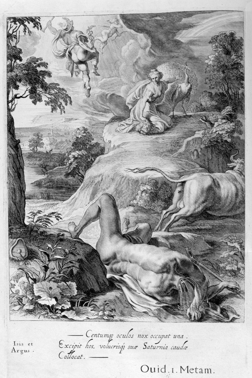 Io changed into a cow: Mercury cuts off Argus head by Michel de Marolles
