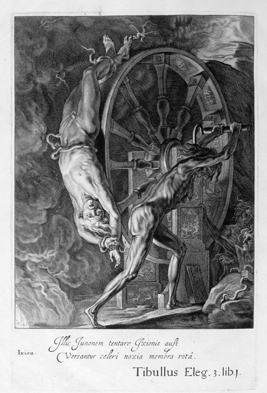 Ixion in Tartarus on the Wheel, 1655 by Michel de Marolles