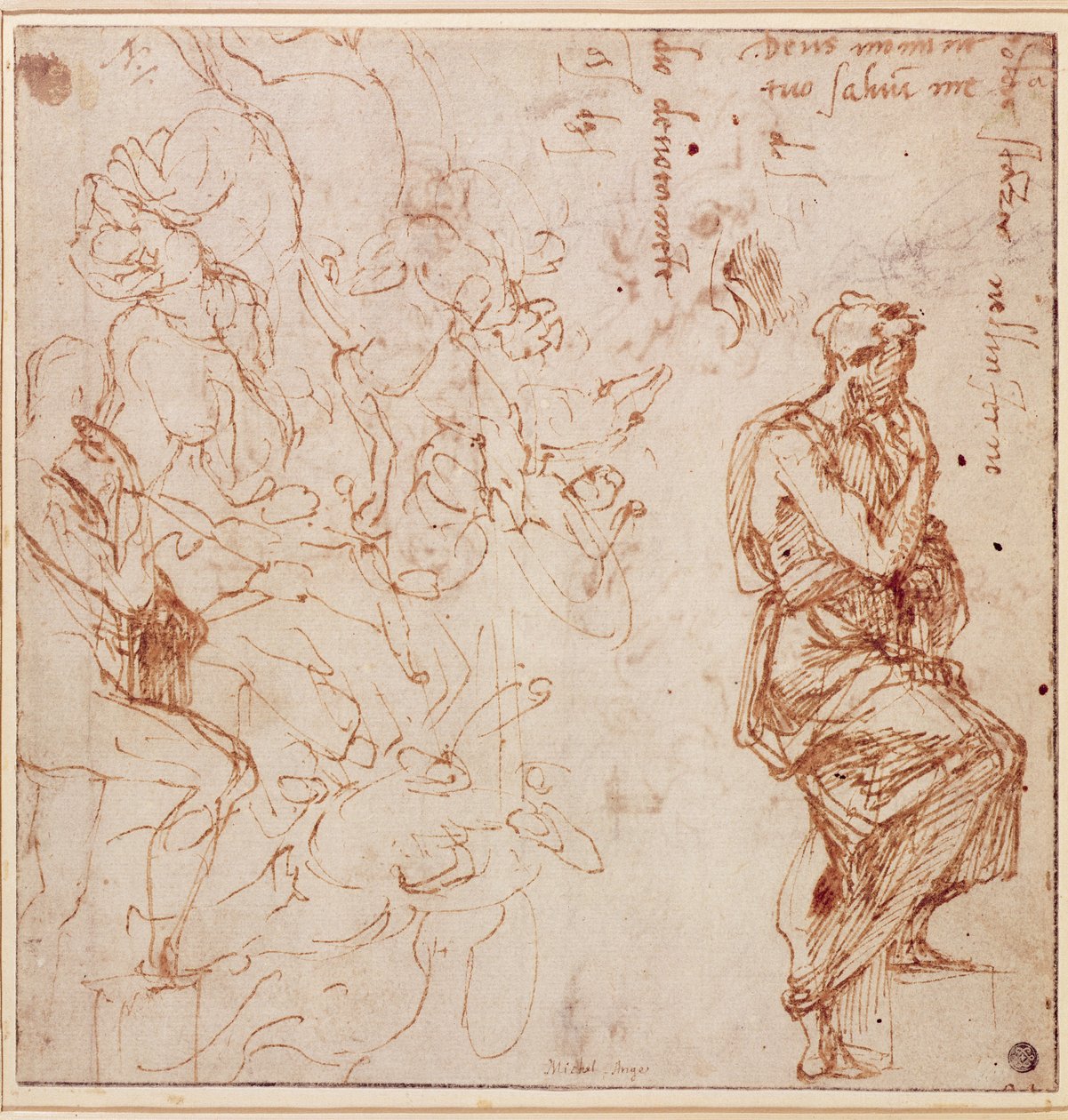 Figure Studies for a Woman by Michelangelo Buonarroti