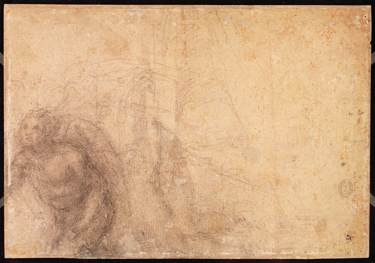Study of an angel (verso) by Michelangelo Buonarroti
