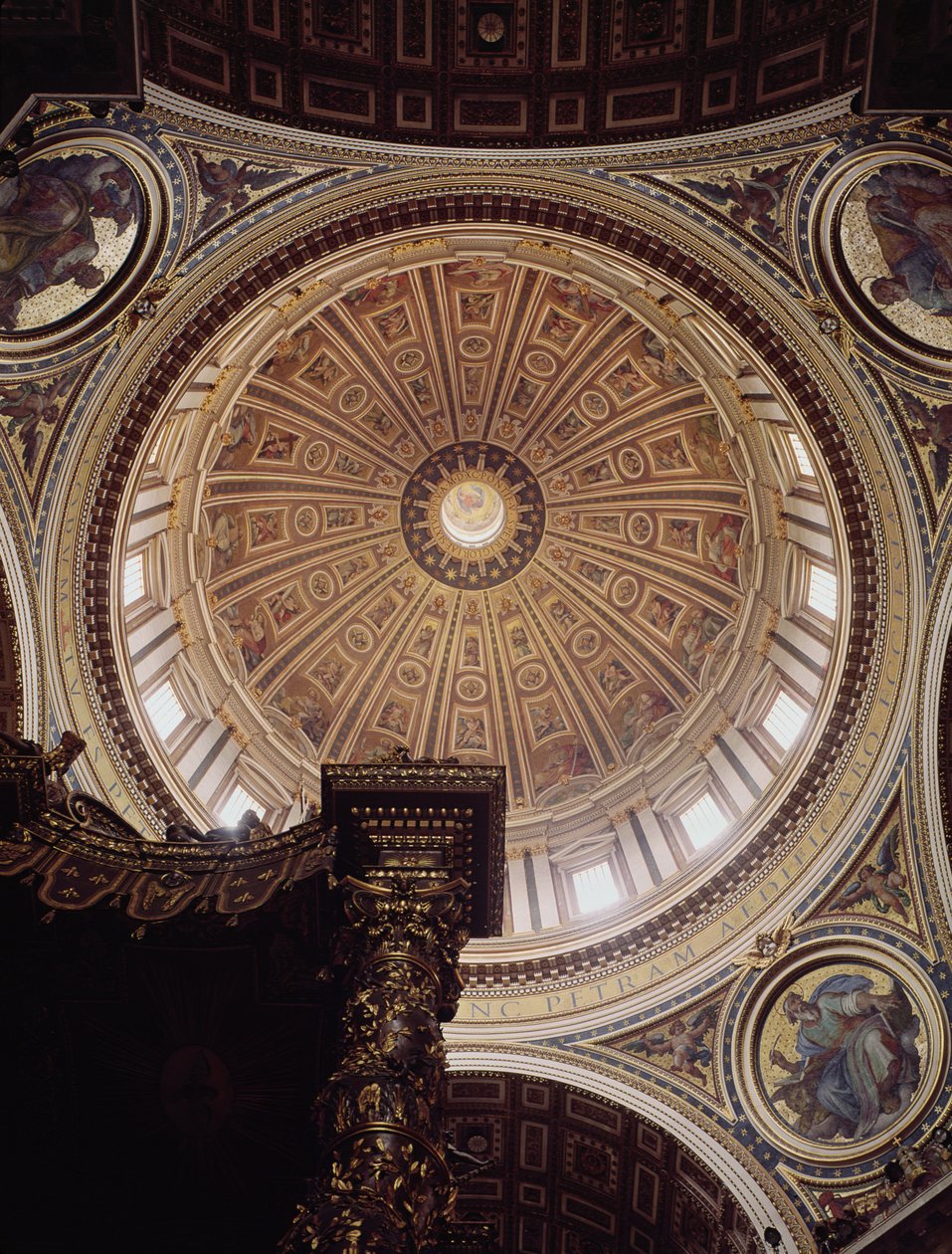 View of the Interior of the Dome, begun by Michelangelo and completed by Domenico Fontana by Michelangelo Buonarroti
