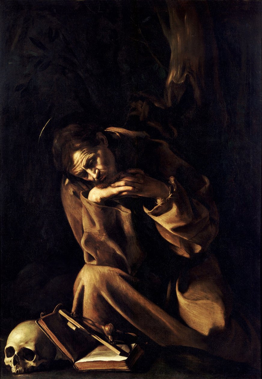 Saint Francis in Meditation by Michelangelo Merisi Caravaggio