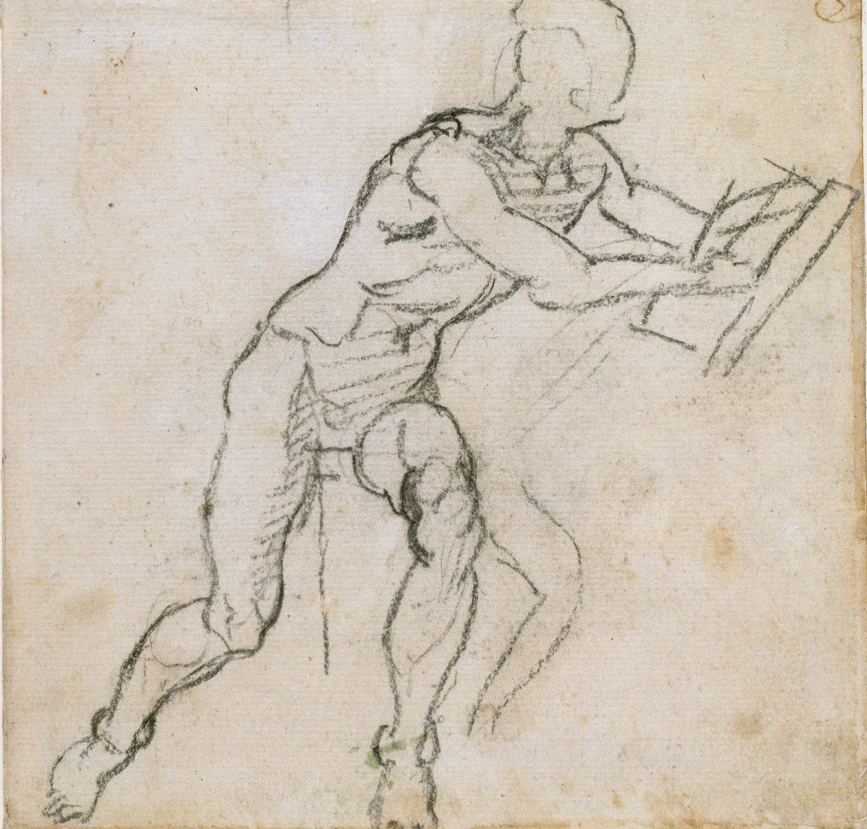 A Nude Seated Man, c1490-1560 by Michelangelo Buonarroti