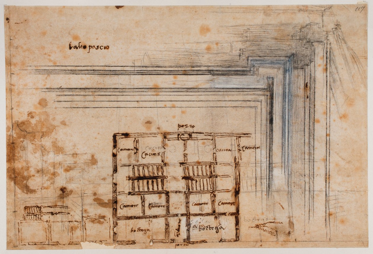 House Plan and Portal by Michelangelo Buonarroti