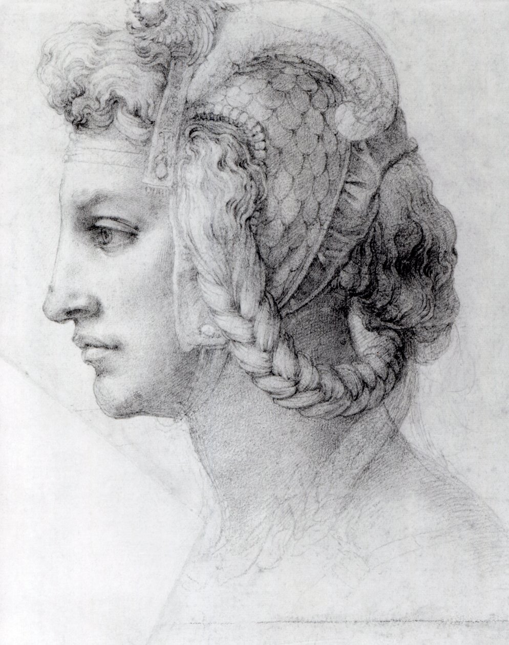 Ideal Head of a Woman by Michelangelo Buonarroti