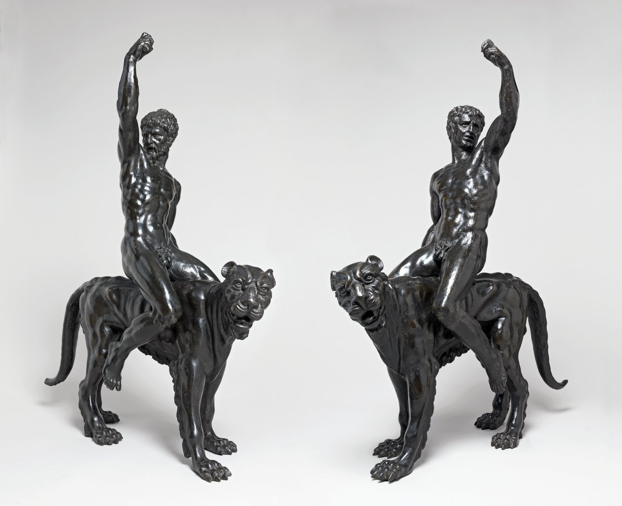Nude bacchants riding panthers by Michelangelo Buonarroti