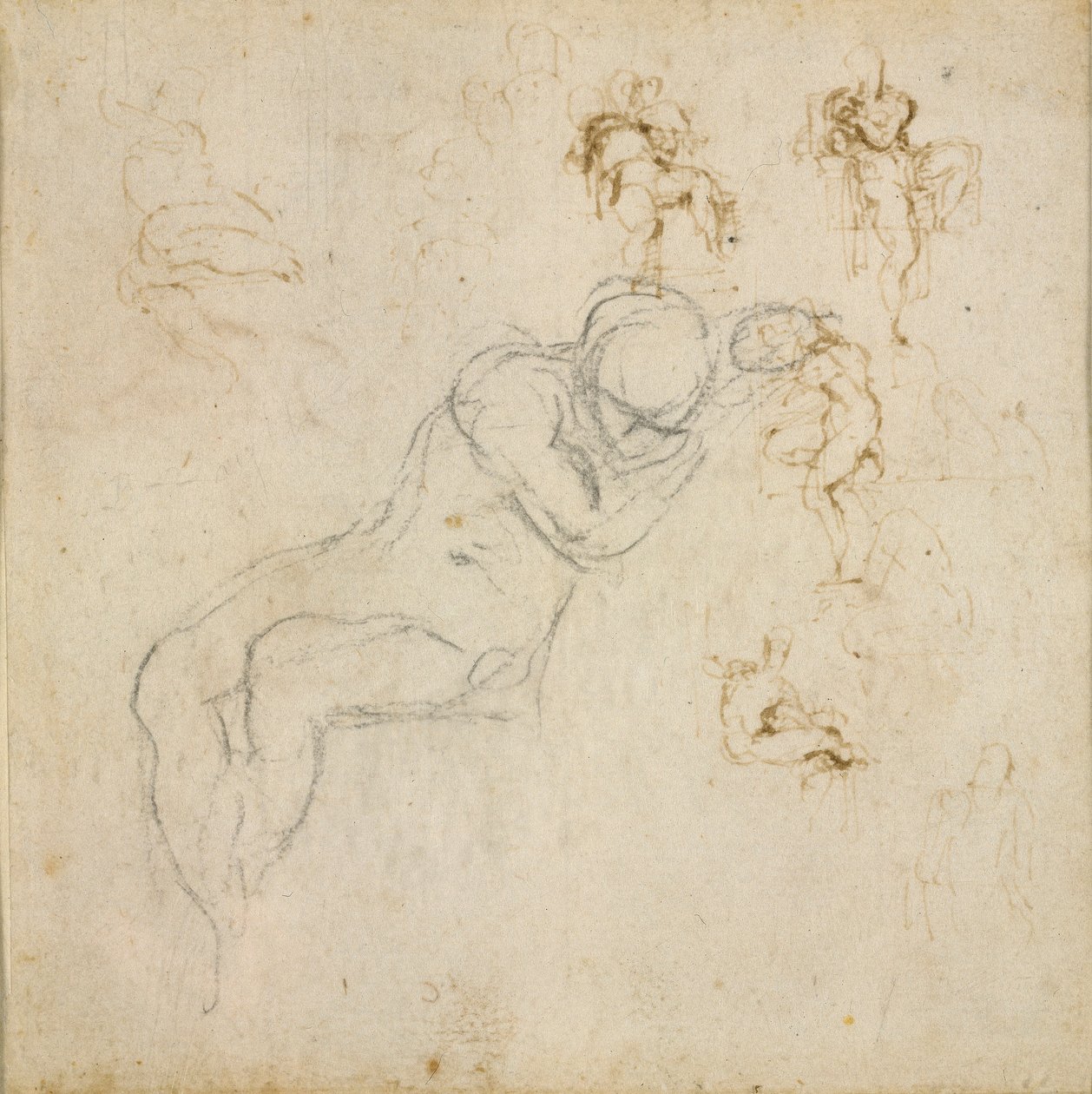 Eight Figure Studies by Michelangelo Buonarroti