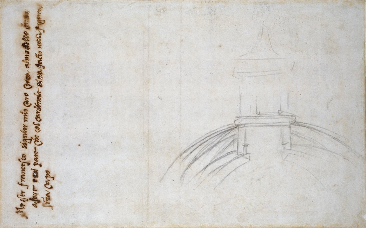 Sketch showing the Join of the Lantern and Cupola, and other Studies for St Peter