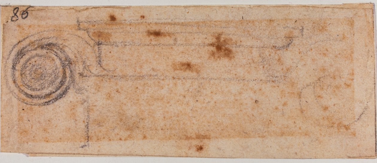 Study of Ionic capital by Michelangelo Buonarroti