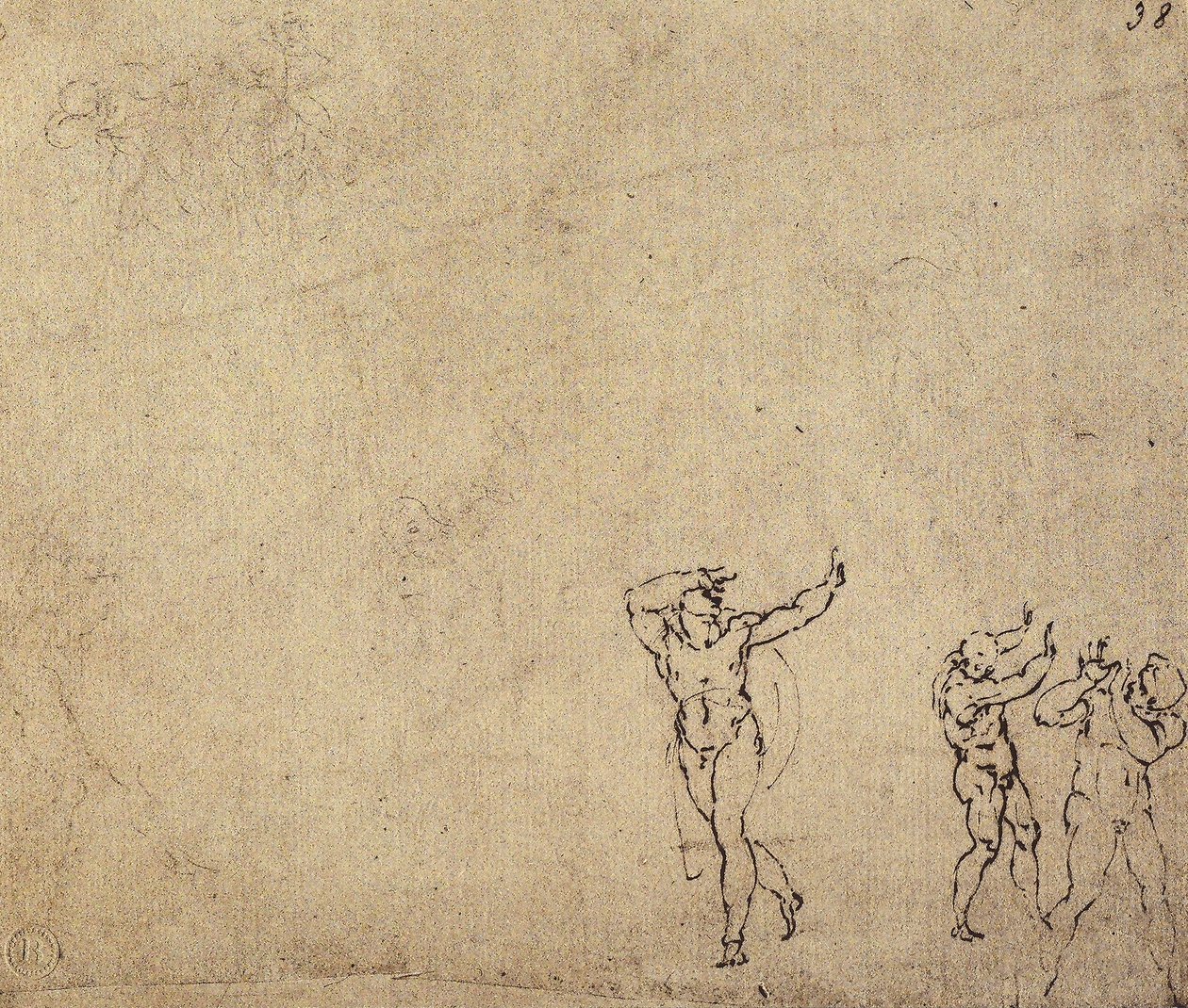Study of Nude Figures by Michelangelo Buonarroti
