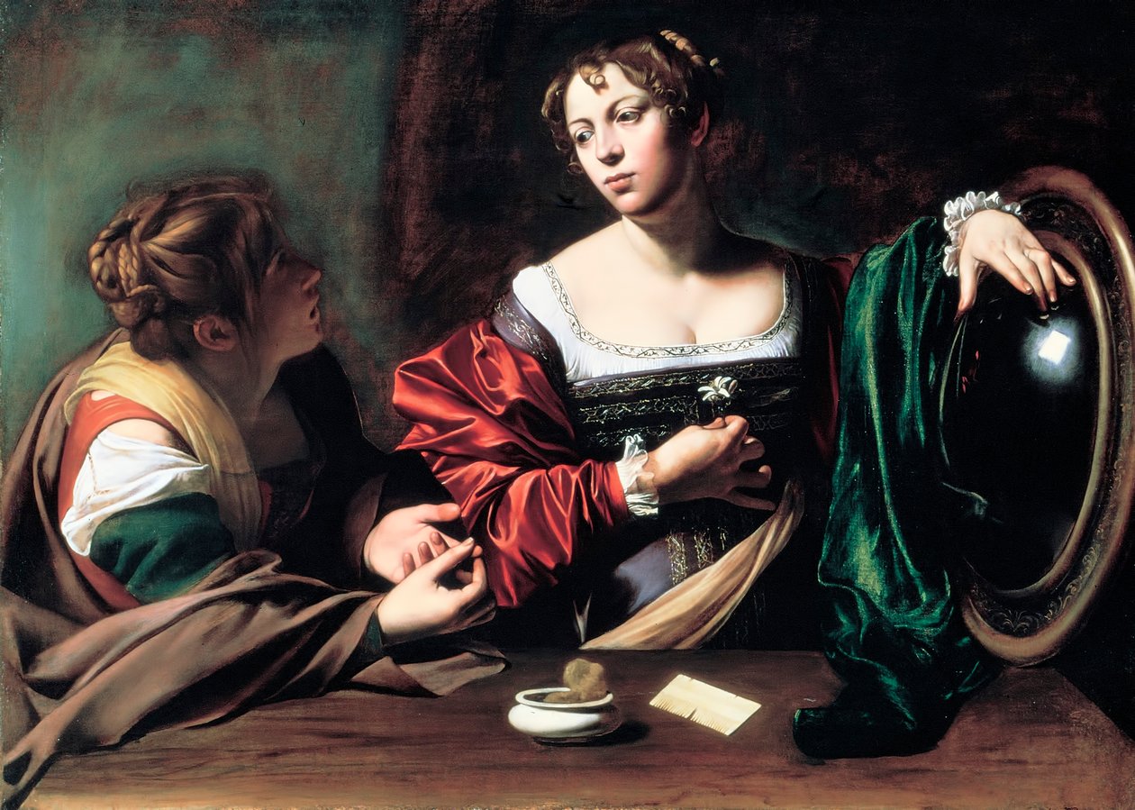 Martha and Mary Magdalene, c. 1598 by Michelangelo Merisi Caravaggio