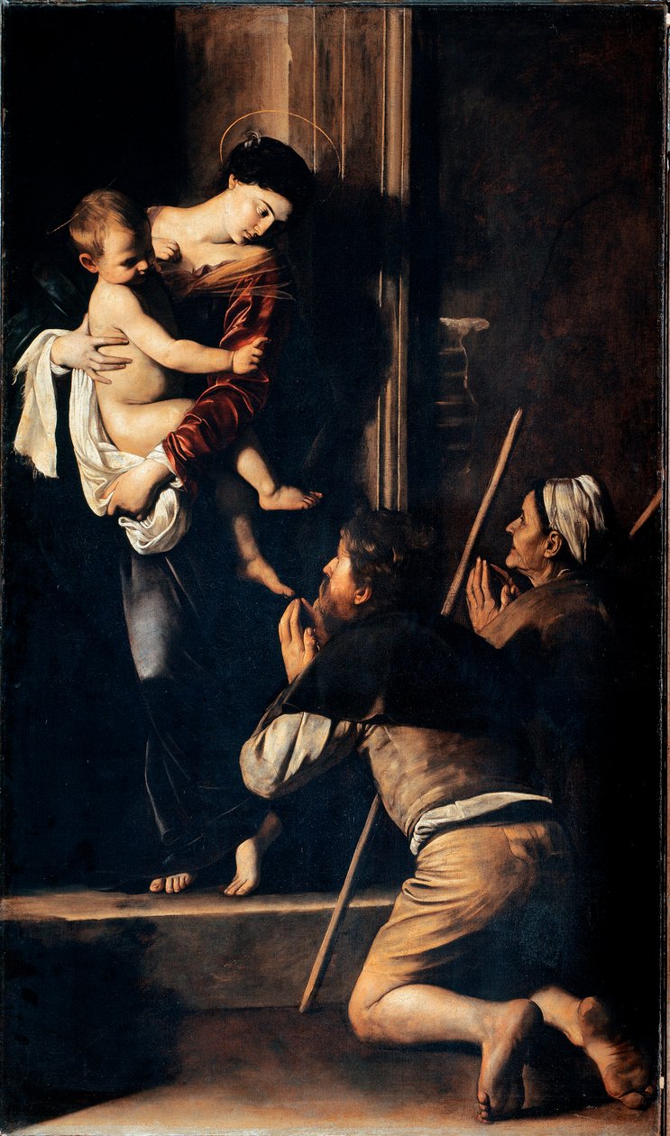 Madonna dei Pellegrini (Madonna di Loreto) by Michelangelo Merisi da Caravaggio