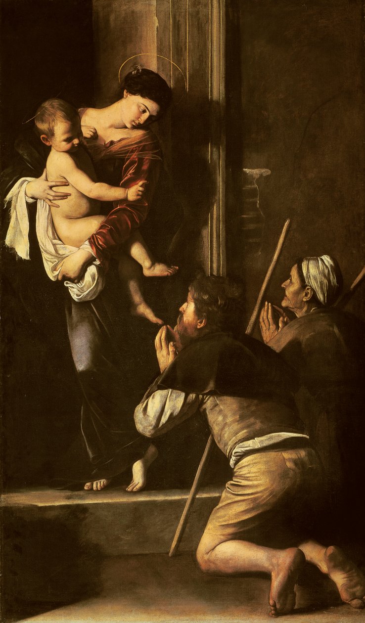 Madonna of the Pilgrims by Michelangelo Merisi da Caravaggio