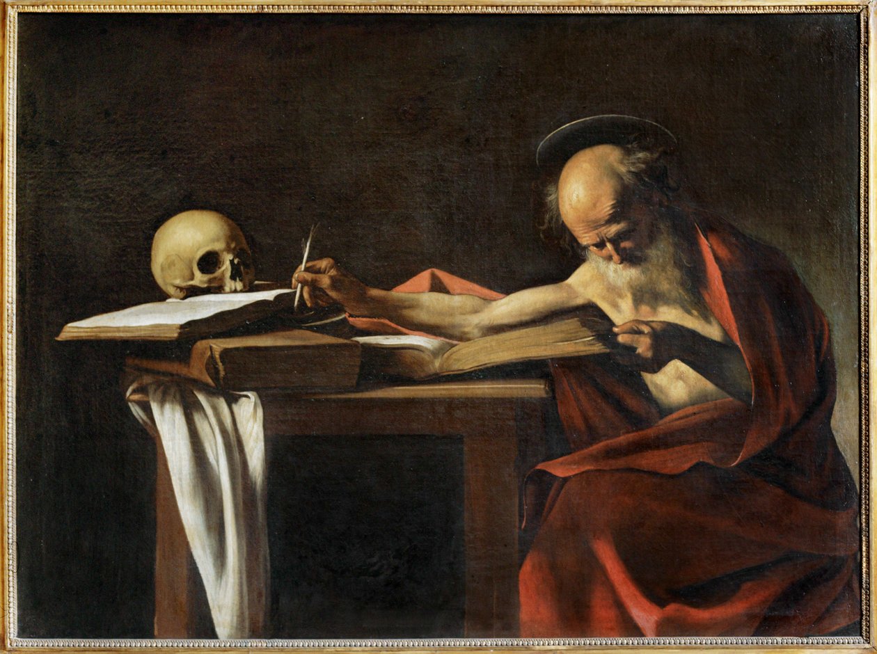 Saint Jerome Writing by Michelangelo Merisi da Caravaggio