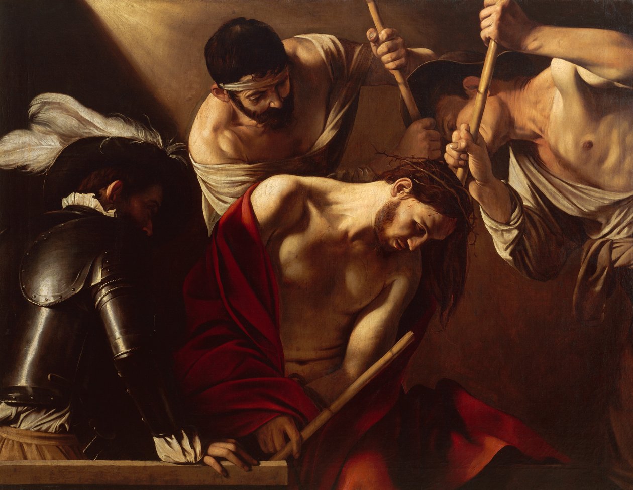 The Crowning with Thorns by Michelangelo Merisi da Caravaggio