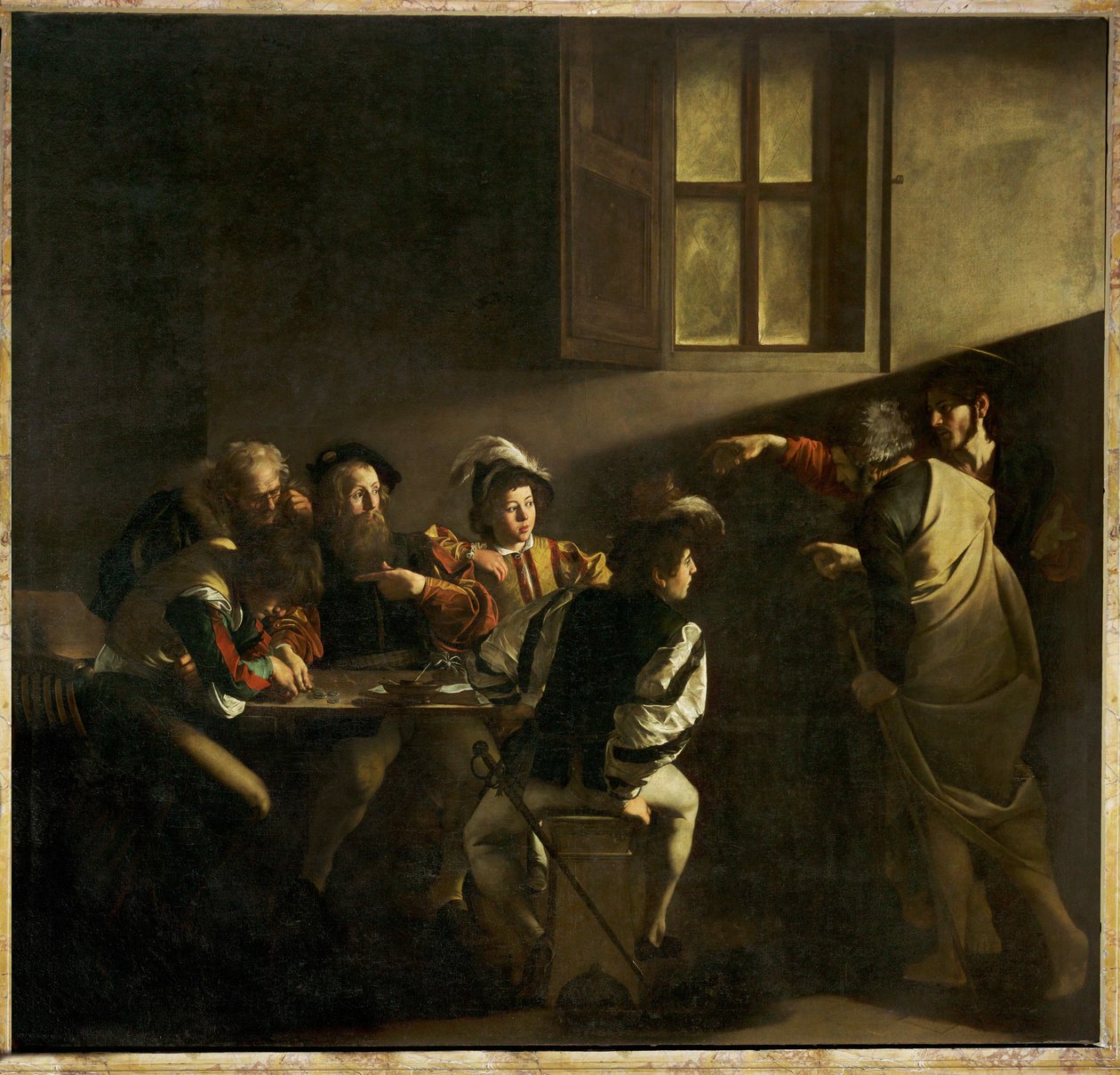 The Calling of Matthew by Michelangelo Merisi da Caravaggio