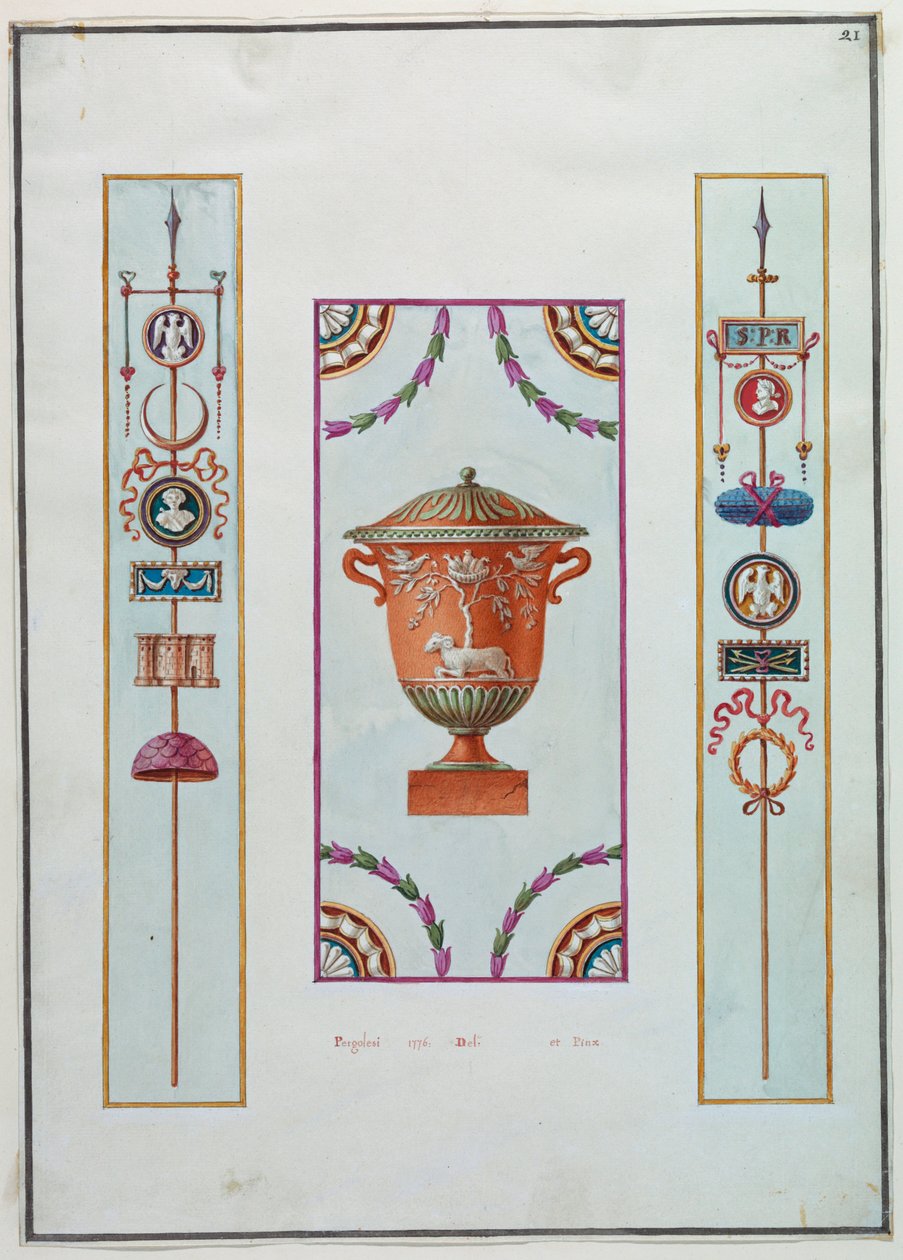 Wall Decoration by Michelangelo Pergolesi