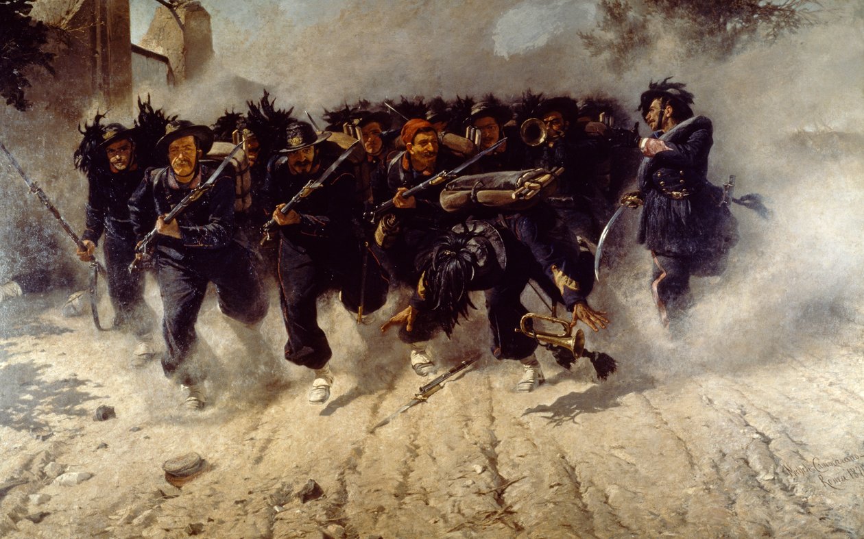 Bersaglieri Charge at Porta Pia, by Michele Cammarano by Michele Cammarano