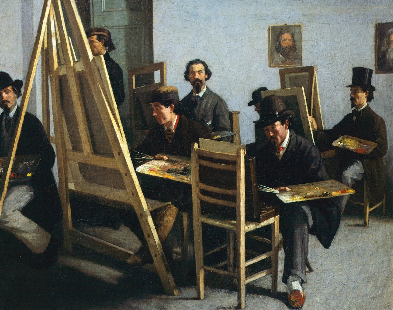 School of Painting, Circa 1865 by Michele Cammarano