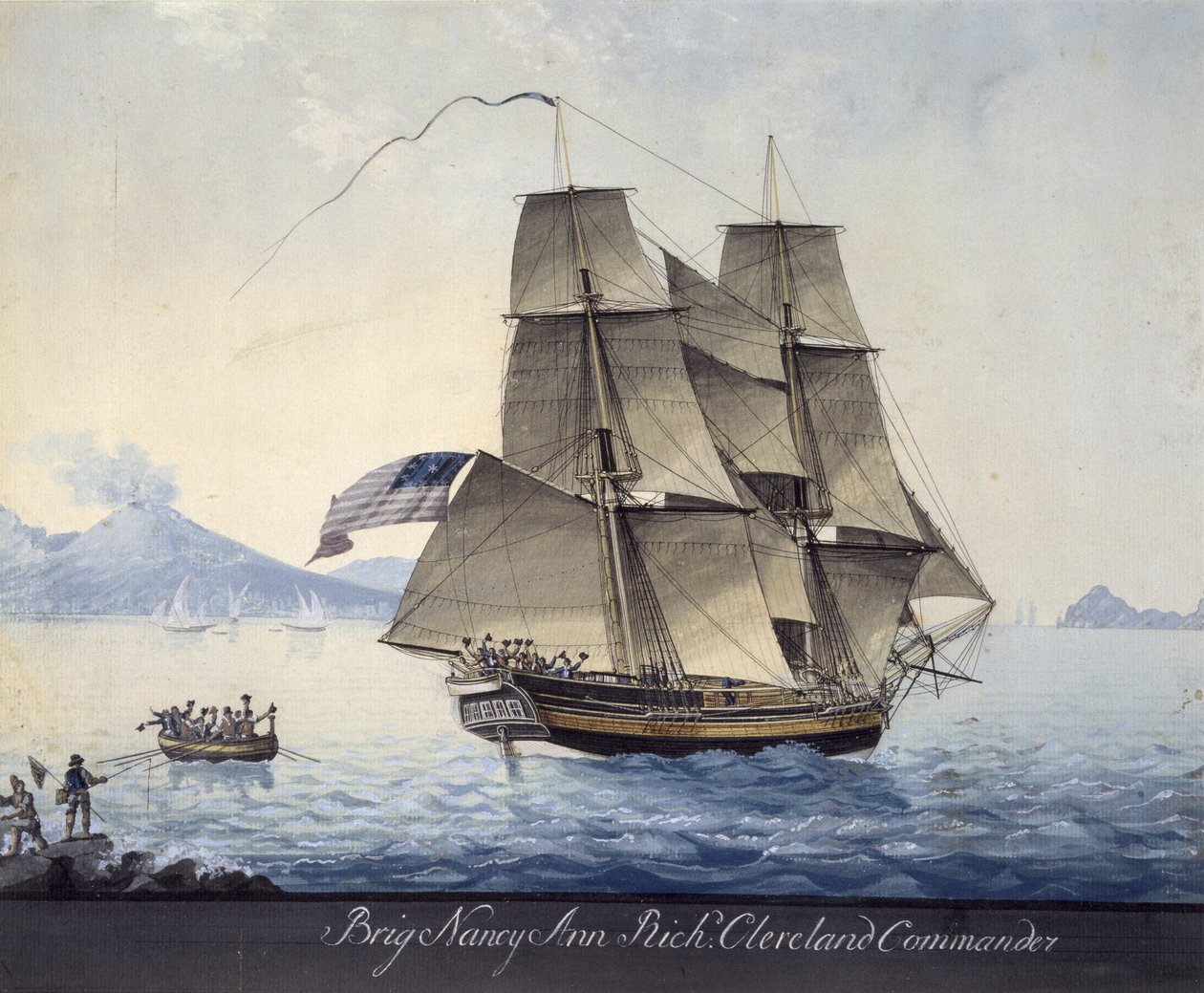 Brig Nancy Ann of Salem Leaving Naples, c.1810 by Michele Felice Corne