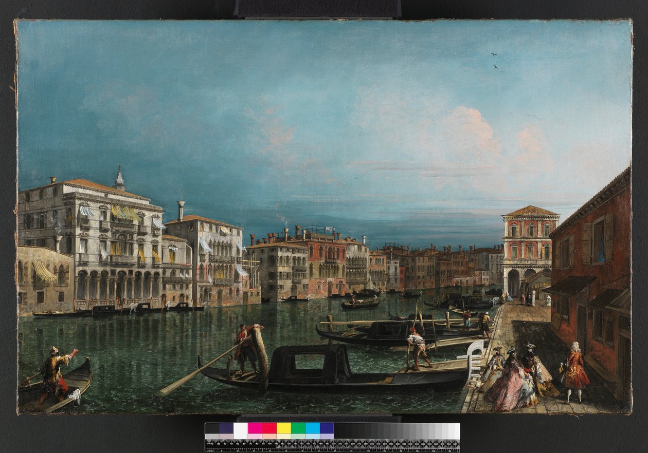 The Grand Canal, Venice, Above the Rialto Bridge by Michele Marieschi