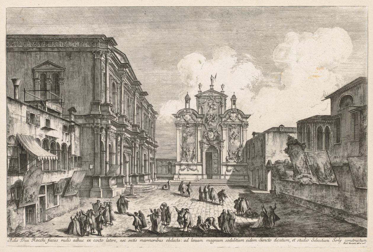 Views of Venice: Campo S. Rocco by Michele Marieschi