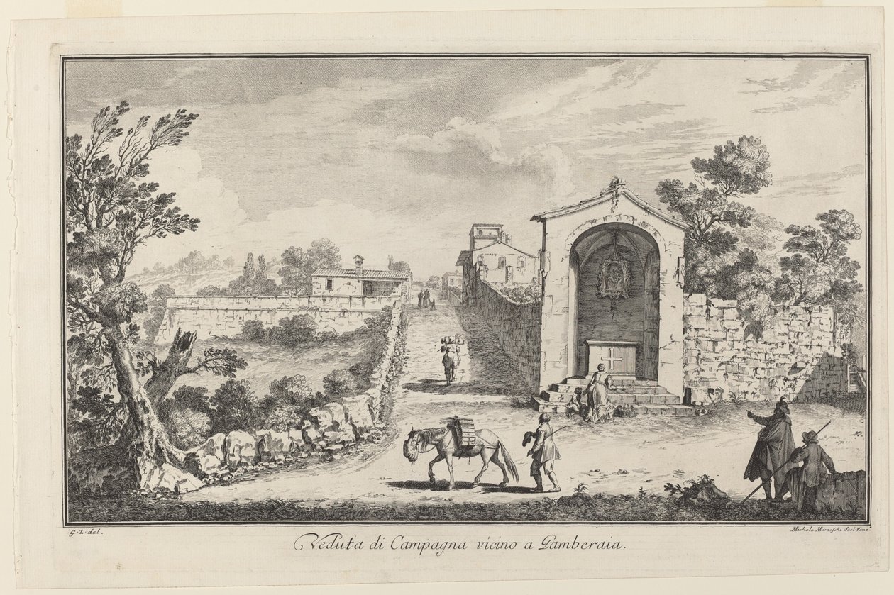 View of the Countryside near Gamberaia by Michele Marieschi after Giuseppe Zocchi