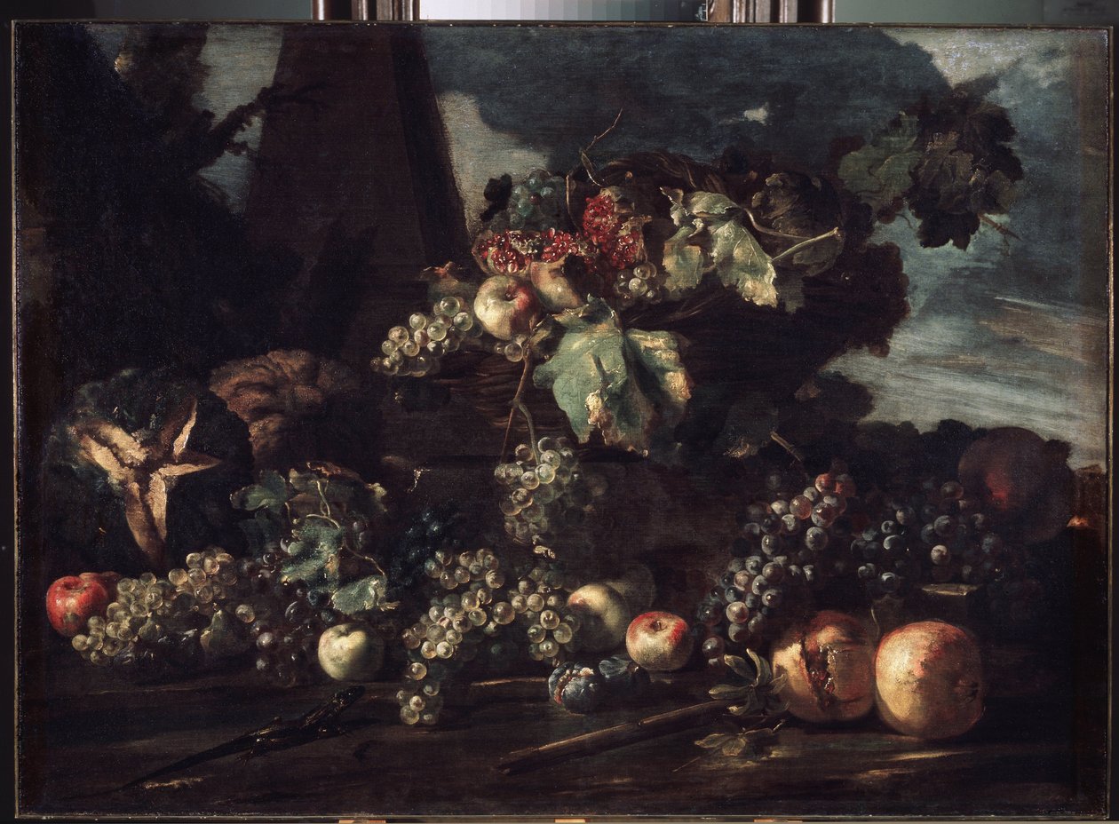 Still Life with Grapes by Michele Pace del Campidoglio